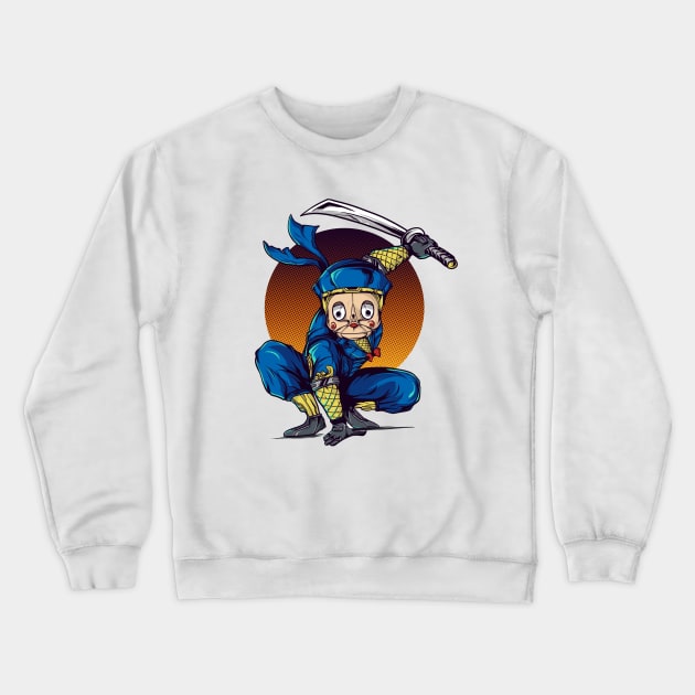 Ninja Hatori Illustration Crewneck Sweatshirt by tundzgn